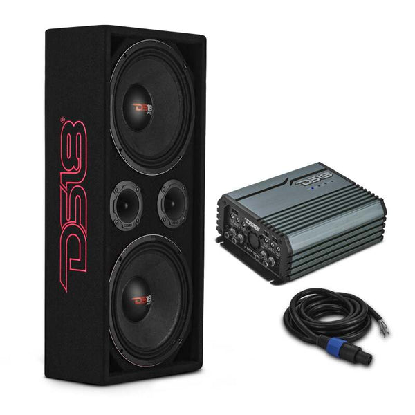 DS18 Boîtier à évent équipé, comprend PRO-X10M et PRO-TWX2/FRP-1.2K4/ câble et borne - tapis noir