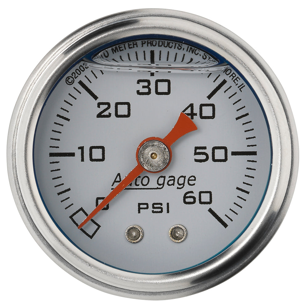 AutoMeter 1-1/2" Pressure, 0-60 PSI, White