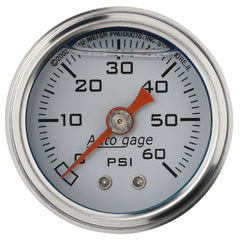 AutoMeter 1-1/2" Pressure, 0-60 PSI, White