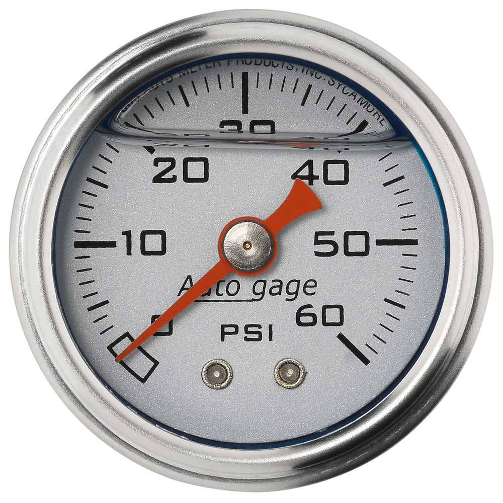 AutoMeter 1-1/2" Pressure, 0-60 PSI, Silver