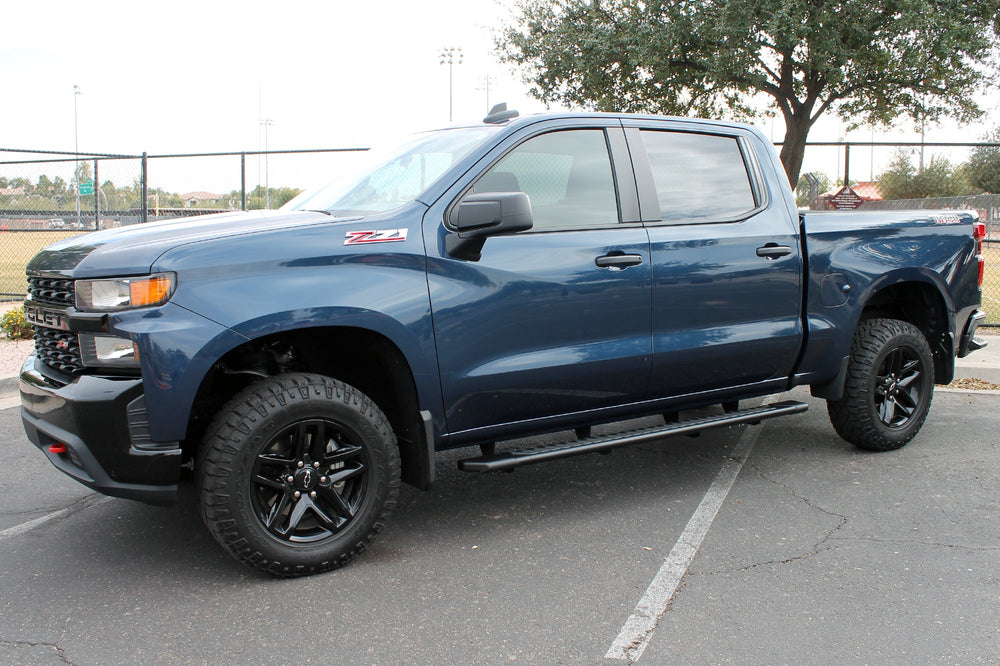 Raptor Series Sawtooth Running Boards Black Textured Aluminum - Part# 2103-0343BT — 1999-2016 Ford F-250 / F-350 Super Duty, select cab styles (RAP2103-0343BT)