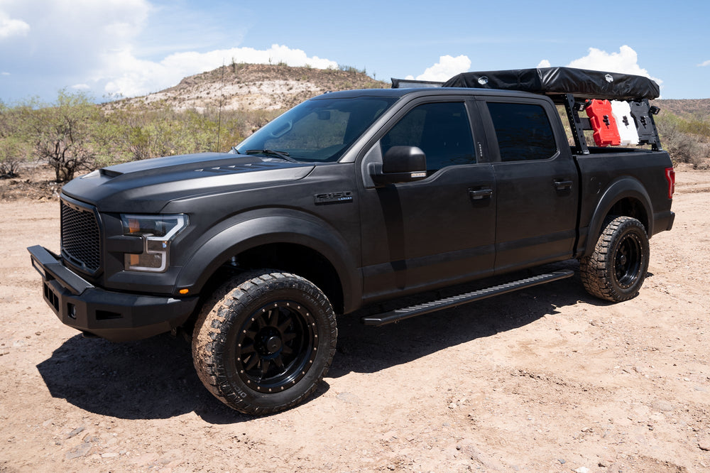 Raptor Series 5" OEM Style Full Tread Running Boards Black Textured 2203-0366BT