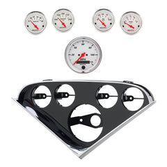 AutoMeter 5 Gauge Direct-Fit Dash Kit, Chevy 55-56, Artic White