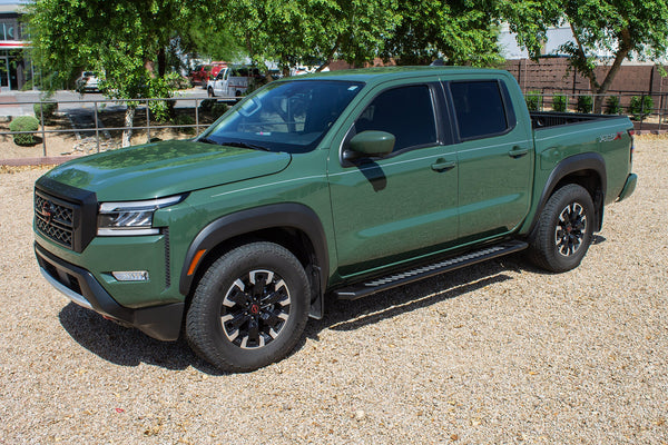 Raptor Series 5" OEM Style Full Tread Running Boards Black Textured 2207-0589BT — 2005-2026 Nissan Frontier