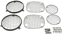 Kentrol Ensemble de grilles de protection en treillis métallique 6 pièces 76-86 Jeep CJ - noir thermolaqué