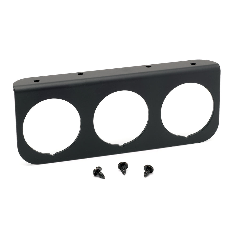 AutoMeter Gauge Mounting Panel, Triple, 2-1/16", Black, Aluminum