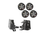 Rugged Ridge 07-18 Jeep Wrangler JK Textured Black Round A-Pillar LED Light Mount Kit (1123234) — view 2