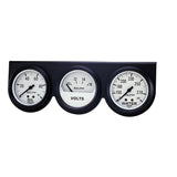 GAUGE CONSOLE, OILP/WTMP/VOLT, 2-5/8", 100 PSI/280 F/16V, WHT DIAL, BLK BZL, AG