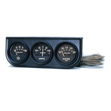 GAUGE CONSOLE, OILP/WTMP/AMP, 2-1/16", 100 PSI/280 F/60A, BLK DIAL, BLK BZL, AG