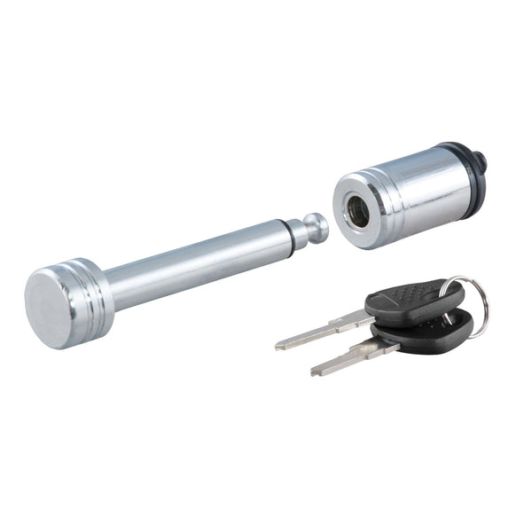 CURT 1/2 in. Dogbone Hitch Pin Lock for 1-1/4 in. Receivers, Chrome (23501)