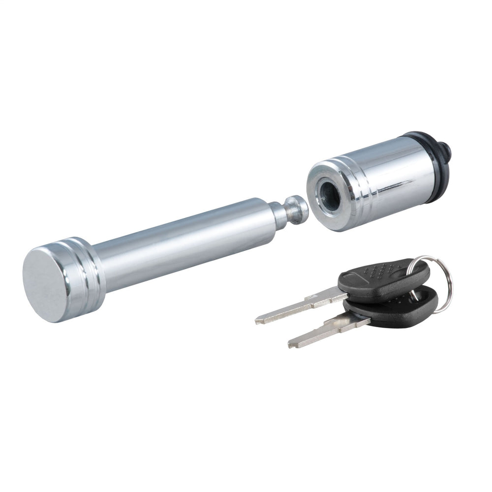 CURT 5/8 in. Dogbone Hitch Pin Lock for 2 in. Receivers, 2 Keys, Chrome (23515)