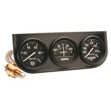 GAUGE CONSOLE, OILP/WTMP/AMP, 2-1/16", 100 PSI/280 F/60A, BLK DIAL, BLK BZL