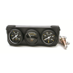 AutoMeter Gauge Console, Oilp/Wtmp/Volt, 1.5", 100 PSI/280 F/18V, Mech Blk Dial, Blk Bzl