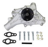 Edelbrock Pompe à eau longue pour Chevy Small-Block, rotation inverse - fini satiné