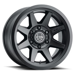 ICON Roue Rebound 17x8.5 6x5.5 déport 0mm 4.75 po BS alésage 106.1mm - noir satiné