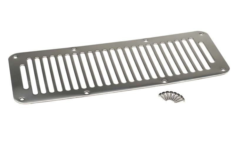 Kentrol Évent de capot 8 trous 87-95 Jeep Wrangler YJ - argent poli
