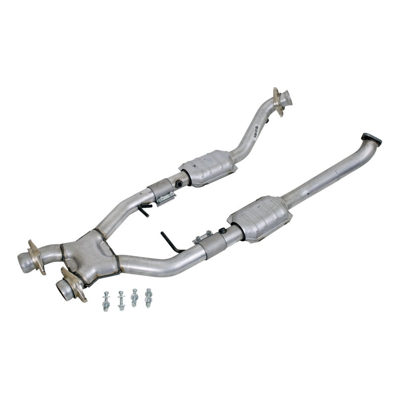 BBK Tuyau en X à haut débit avec convertisseurs catalytiques 96-98 Mustang 4.6 Cobra - 2-1/2