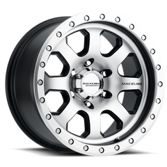 Raceline 929M Avenger 17x9in / 5x127 BP / -12mm Offset / 83.82mm Bore - Black & Machined Wheel
