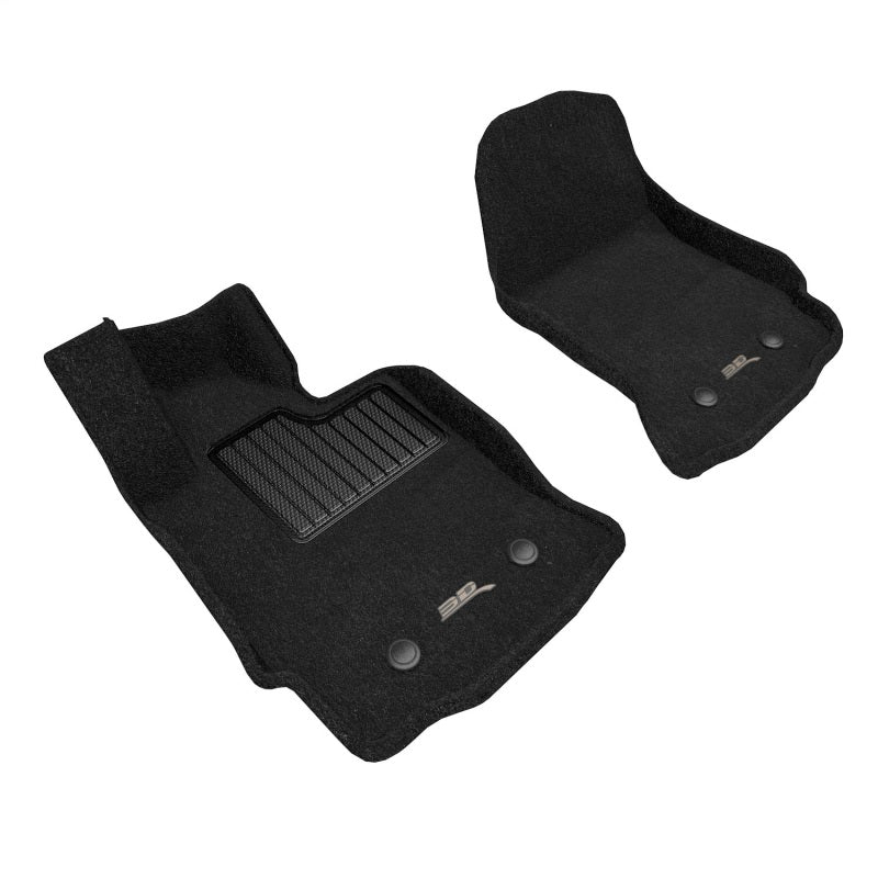 3D MAXpider Ensemble complet de tapis de sol Elegant 14-19 Chevrolet Corvette C7 (2 pièces) - noir