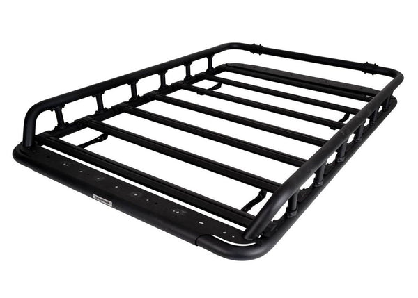 Go Rhino Srm500 75In Flat Platform Roof Rack With Tri Rail Kit Textured Black (5935372T)