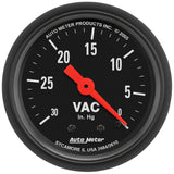Autometer 2IN Vacuum 30 IN. HG MECH Zseries (ATM2610)