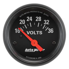 AutoMeter 2-1/16" Voltmeter, 16-36V, Z-Series