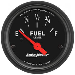 AutoMeter 2-1/16" Fuel Level, 73-10 Ohm Linear, Z-Series