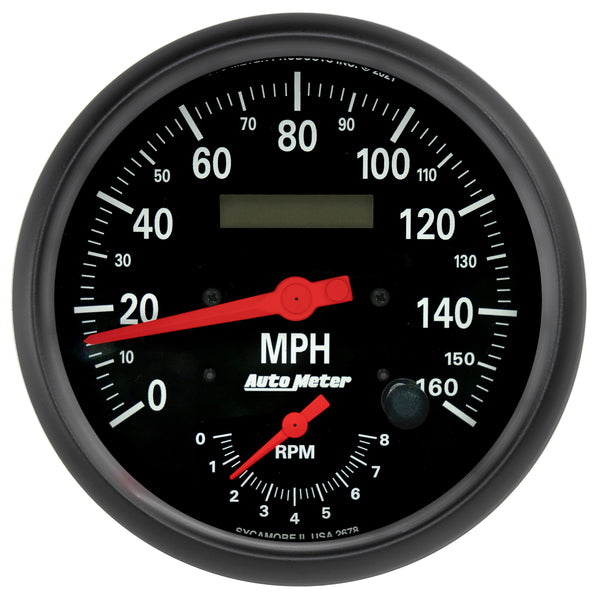 AutoMeter 5" Tachometer/Speedometer Combo, 8K RPM/160 MPH, Z-Series