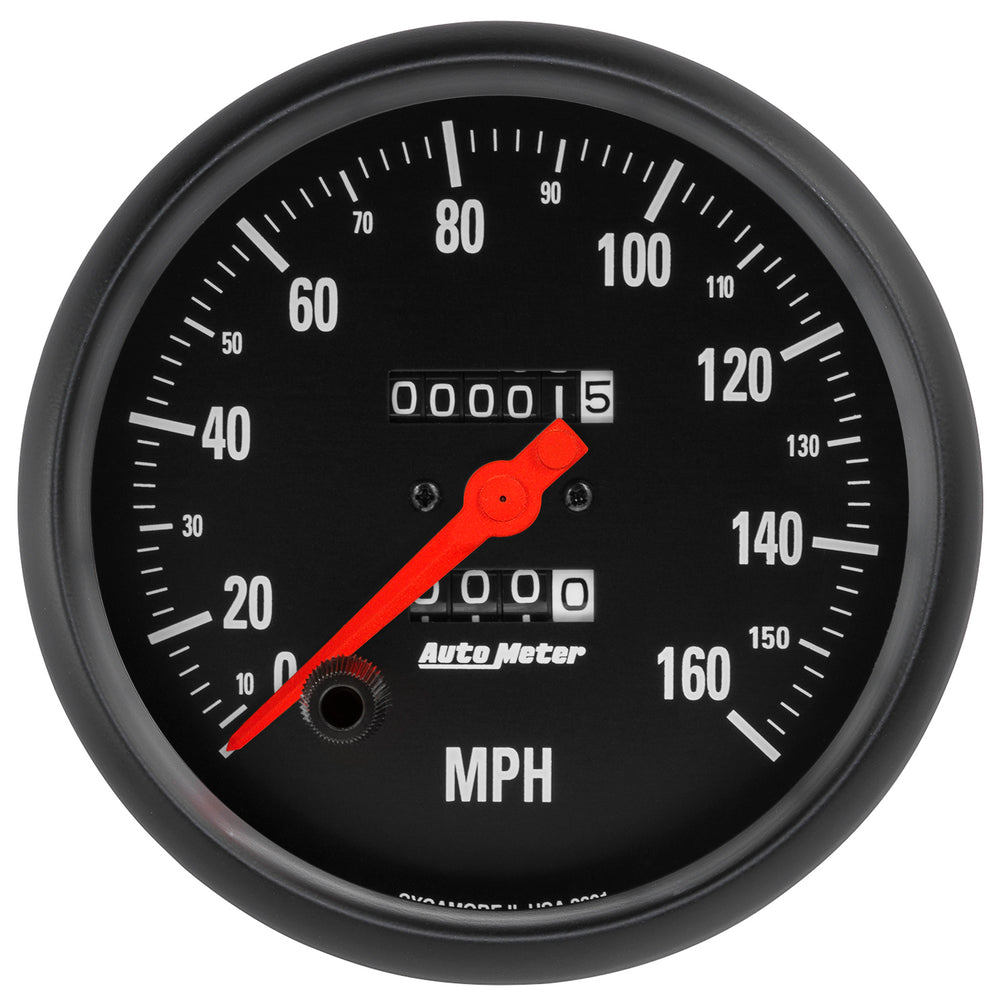 AutoMeter 5" Speedometer, 0-160 MPH, Z-Series — Red (2691)
