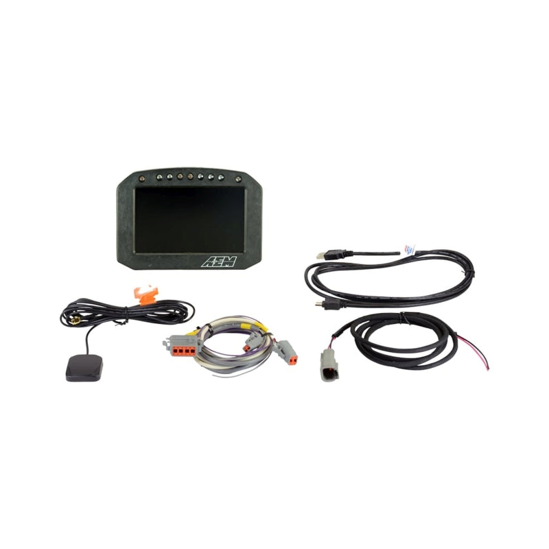 AEM Afficheur de tableau de bord numérique encastré CD-5G en carbone avec GPS interne 20Hz et antenne