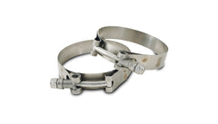 Vibrant Performance - 27802 - Stainless Steel T-Bolt Clamps (Pack of 2) - Clamp Range: 1.38 in.-1.57 in.