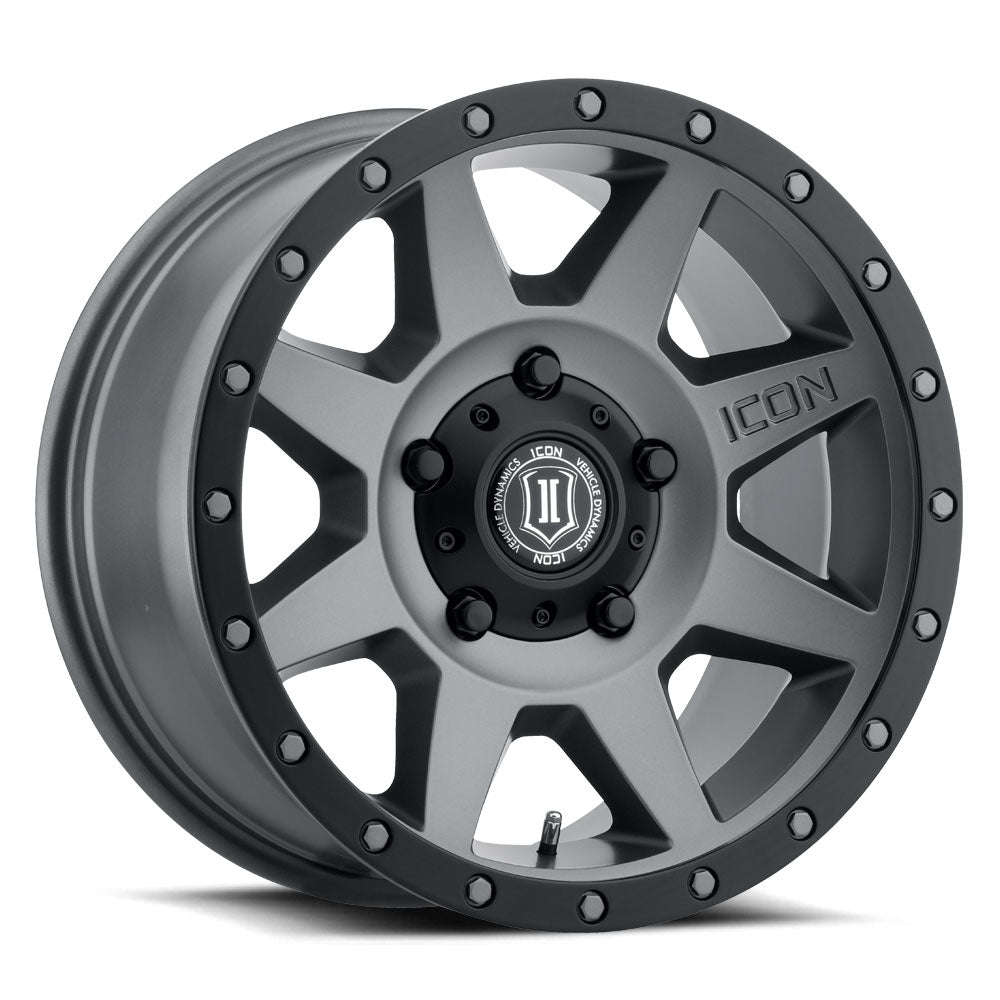 Icon Vehicle Dynamics Icon Alloys Rebound Titanium 18 x 9/5 x 150/25MM/6IN BS