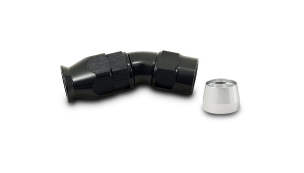 Vibrant Performance - 28306 - Raccord d'embout de tuyau haut débit à 30 degrés pour tuyau à gaine PTFE, -6AN