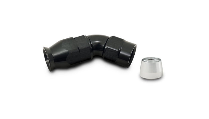 Vibrant Performance - 28406 - 45 Degree High Flow Hose End Fitting for PTFE Lined Hose, -6AN