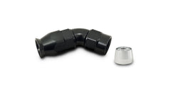 Vibrant Performance - 28408 - 45 Degree High Flow Hose End Fitting for PTFE Lined Hose, -8AN