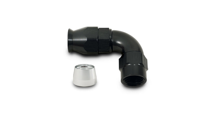Vibrant Performance - 28910 - 90 Degree High Flow Hose End Fitting for PTFE Lined Hose, -10AN