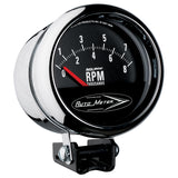 3-3/4" PEDESTAL RETRO TACH, 0-8,000 RPM, SHORT SWEEP, TRADITIONAL CHROME