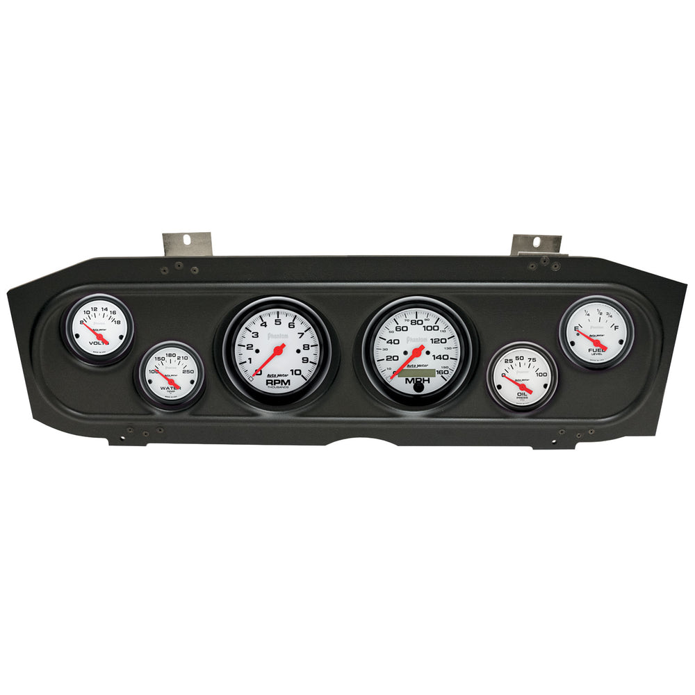 AutoMeter 6 Gauge Direct-Fit Dash Kit, Mercury Cougar 69-70, Phantom