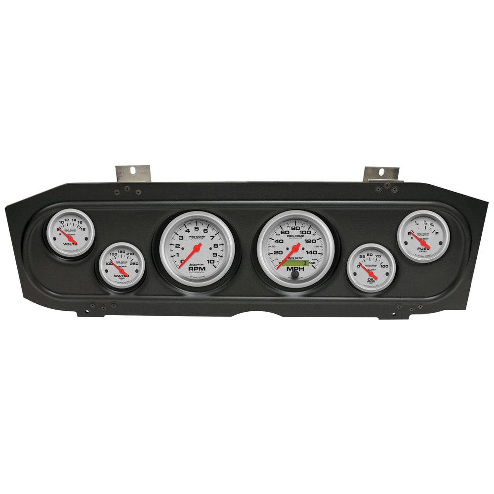 AutoMeter 6 Gauge Direct-Fit Dash Kit, Mercury Cougar 69-70, Ultra-Lite