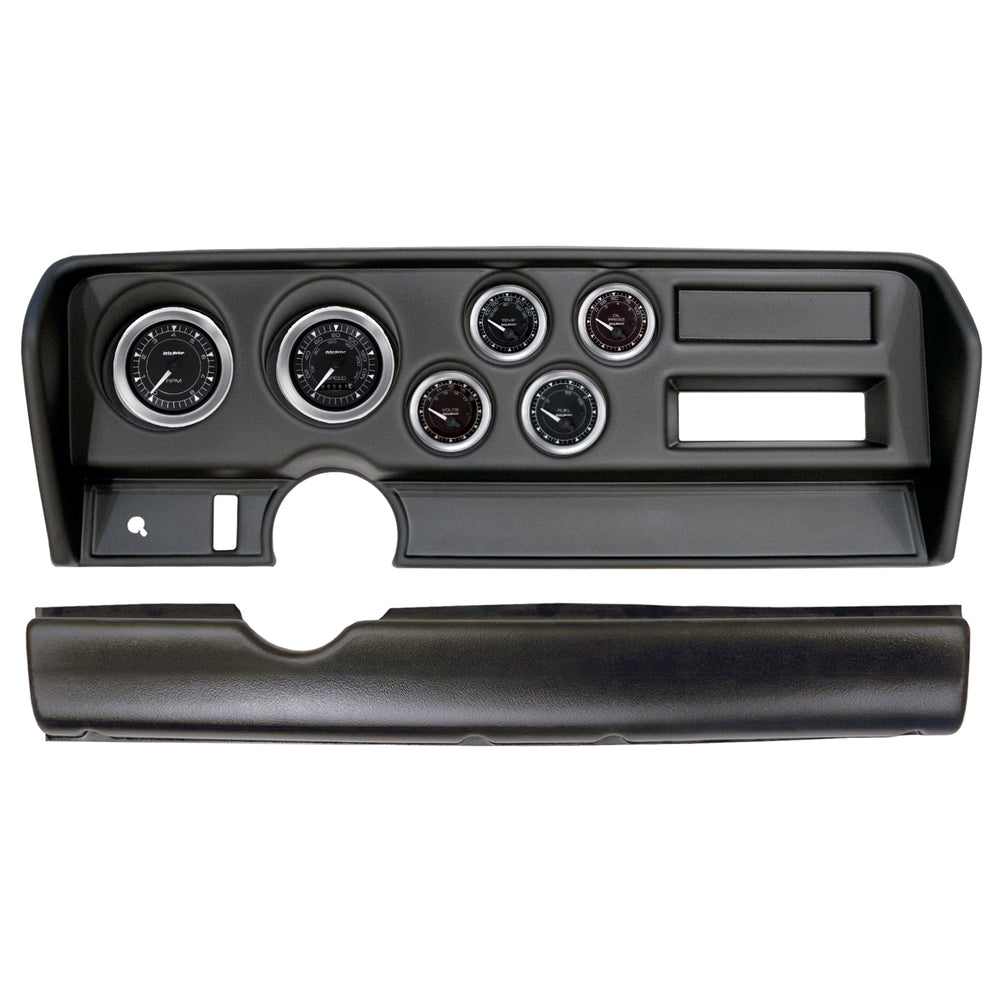 AutoMeter 6 Gauge Direct-Fit Dash Kit, Pontiac Gto NO AC 70-72, Chrono