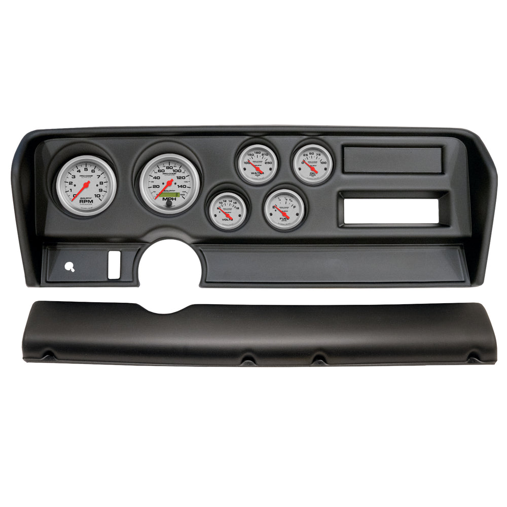 AutoMeter 6 Gauge Direct-Fit Dash Kit, Pontiac Gto NO AC 70-72, Ultra-Lite