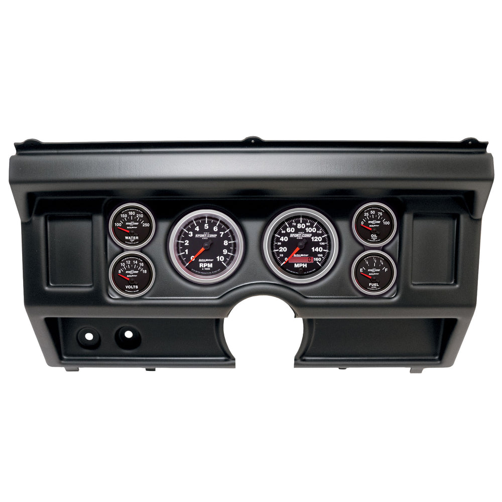 AutoMeter 6 Gauge Direct-Fit Dash Kit, Ford Truck NO AC 80-86, Sport-Comp II