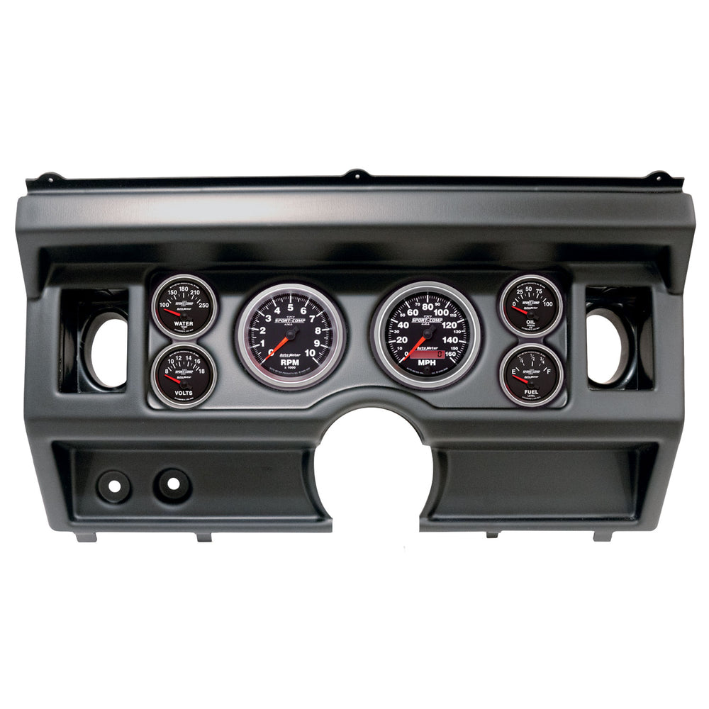 AutoMeter 6 Gauge Direct-Fit Dash Kit, Ford Truck AC 80-86, Sport-Comp II