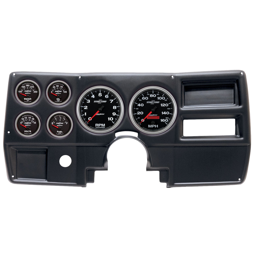 AutoMeter 6 Gauge Direct-Fit Dash Kit, Chevy/GMC Truck NO Vent 84-87, Sport-Comp II