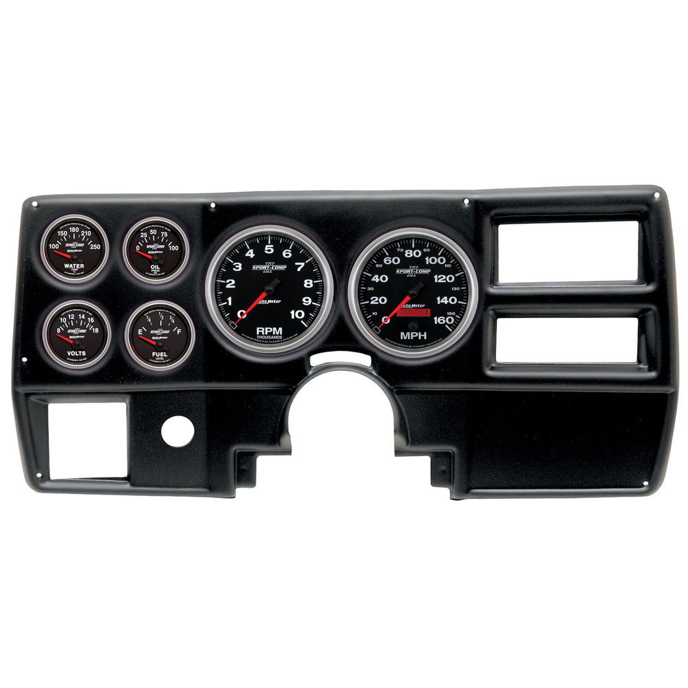 AutoMeter 6 Gauge Direct-Fit Dash Kit, Chevy/GMC Truck AC 84-87, Sport-Comp II