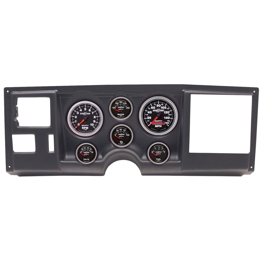 AutoMeter 6 Gauge Direct-Fit Dash Kit, Chevy/GMC Truck 88-94, Sport-Comp II