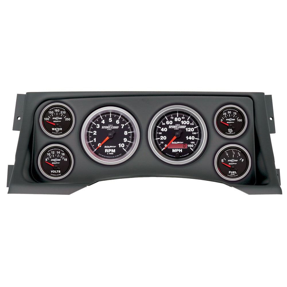 AutoMeter 6 Gauge Direct-Fit Dash Kit, Chevy/GMC Truck 95-98, Sport-Comp II