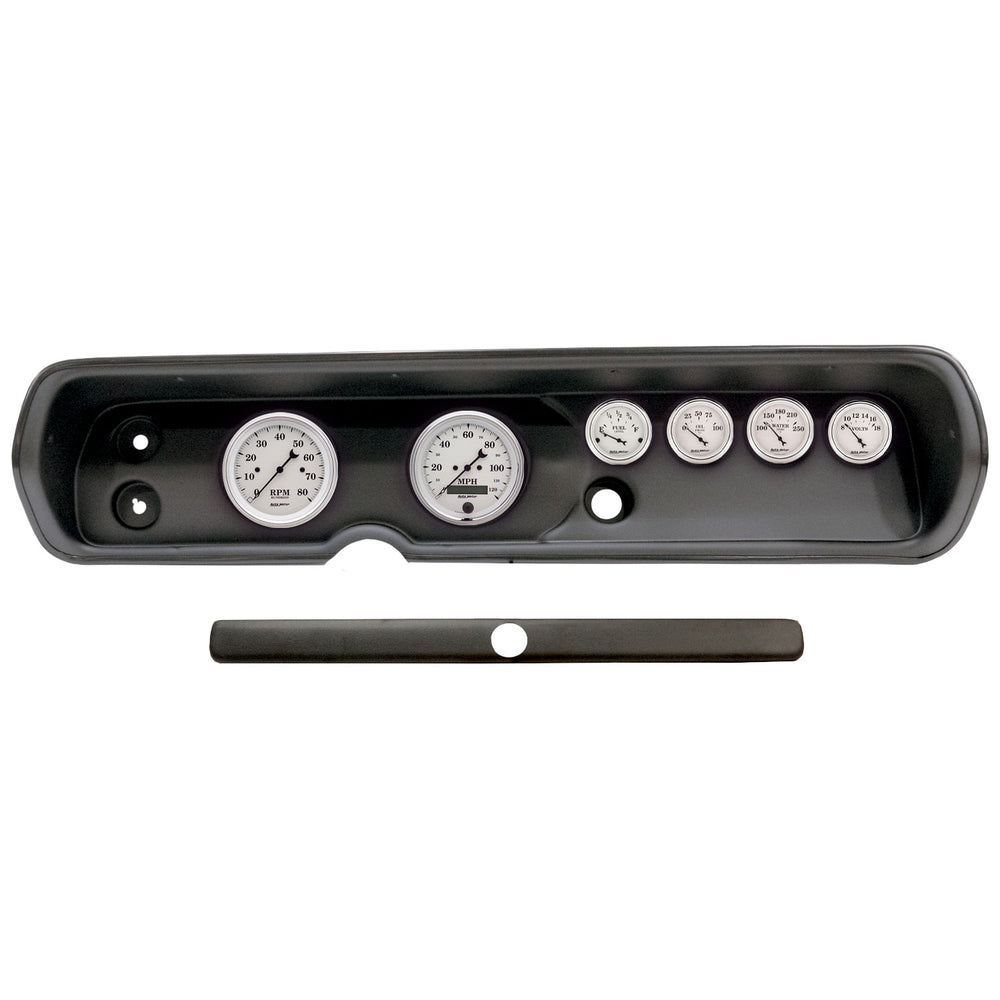 AutoMeter 6 Gauge Direct-Fit Dash Kit, Chevy Chevell 64-65, Old Tyme White
