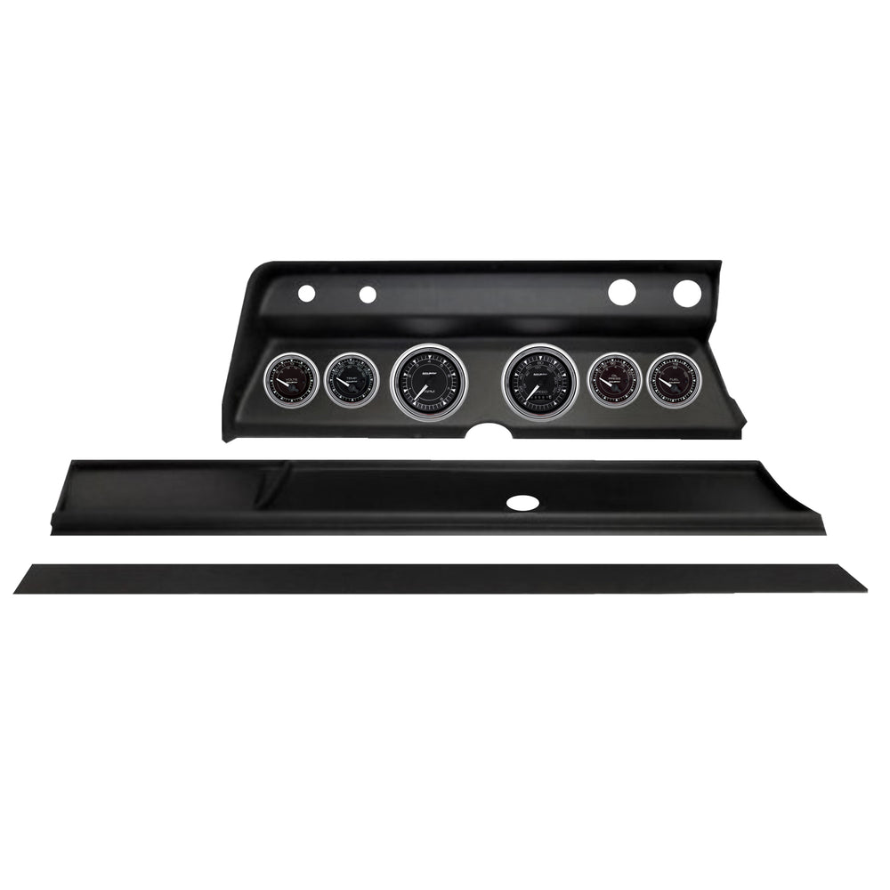 AutoMeter 6 GAUGE DIRECT-FIT DASH KIT, CHEVY CHEVELLE 67, CHRONO CHROME