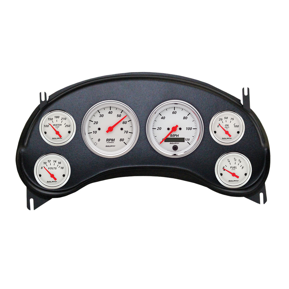AutoMeter 6 Gauge Direct-Fit Dash Kit, Chevy S10 Truck 98-04, Arctic White